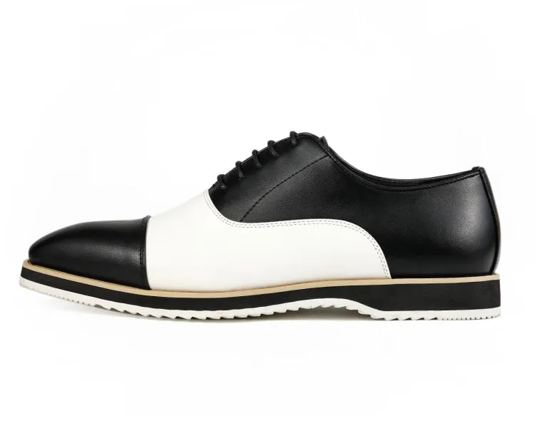 Amali Camden Classic Oxford Dress Shoes Men's Black and White