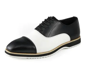 Amali Camden Classic Oxford Dress Shoes Men's Black and White