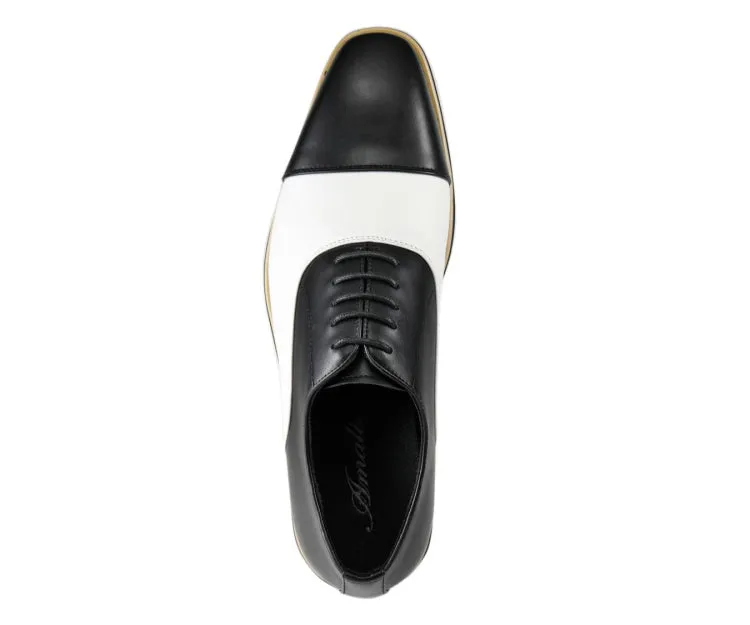 Amali Camden Classic Oxford Dress Shoes Men's Black and White