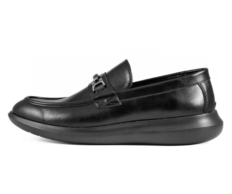 Amali Milo Luxe Black Casual Loafers Men’s Leather