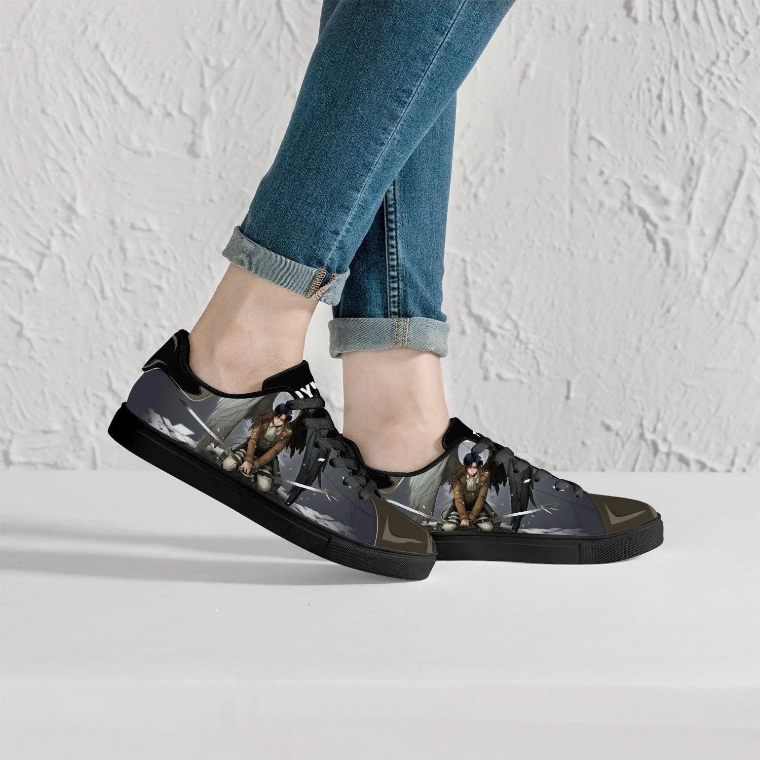Attack On Titan Levi Ackerman Skate Anime Shoes