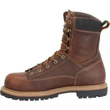 Carolina Men's Grind 8" Waterproof Comp Toe Work Boot - Brown - CA5529