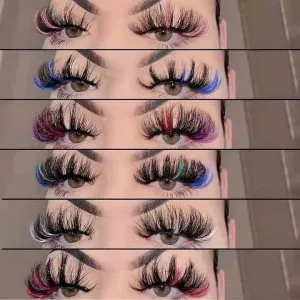 Color Mink Hair False Eyelashes (1pair ) AH5058