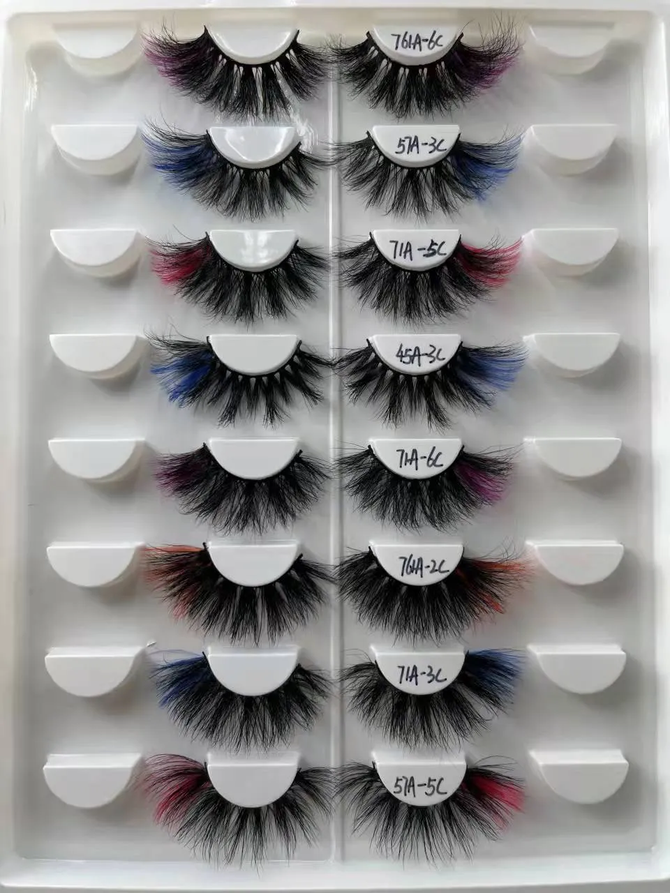 Color Mink Hair False Eyelashes (1pair ) AH5058