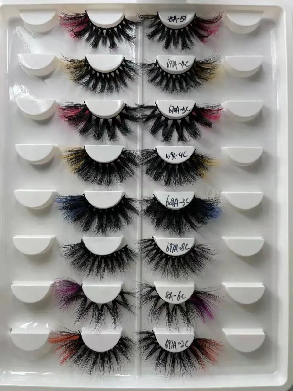 Color Mink Hair False Eyelashes (1pair ) AH5058