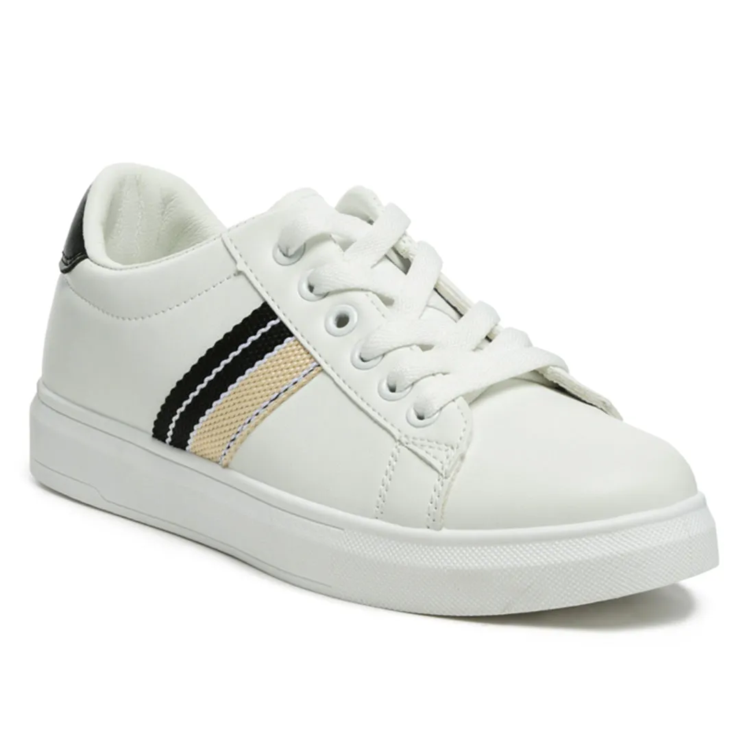 Evening Stroll Casual Active Sneaker in Black Stripes