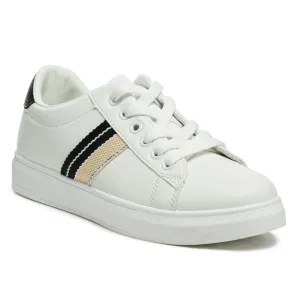 Evening Stroll Casual Active Sneaker in Black Stripes