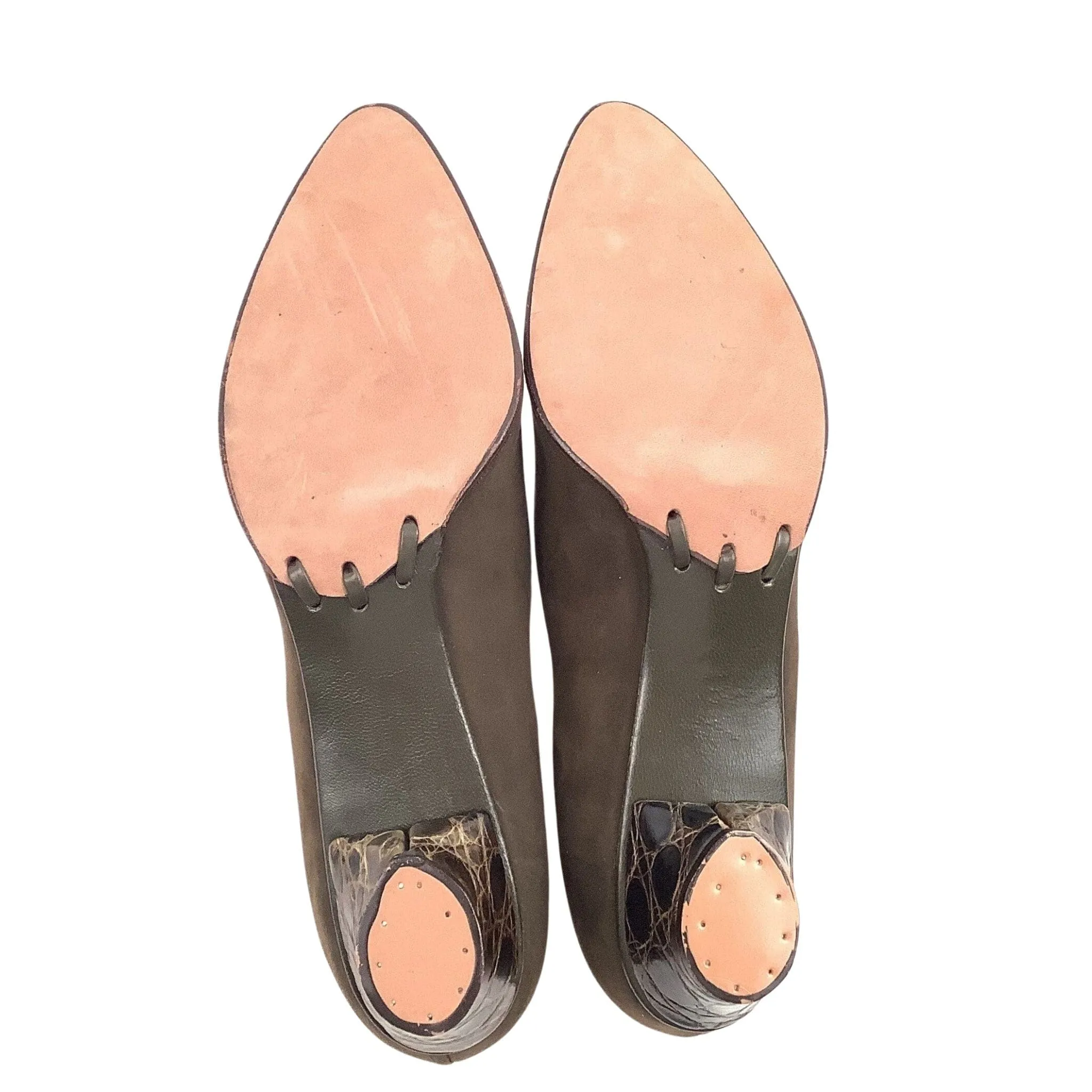 Green Leather Loafers