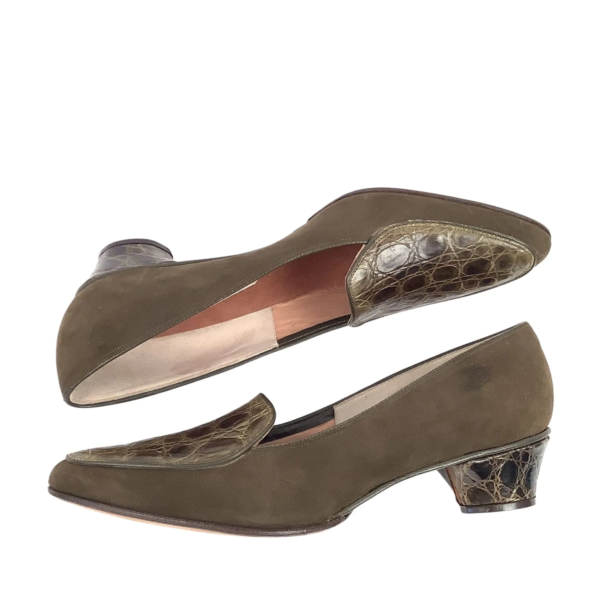 Green Leather Loafers