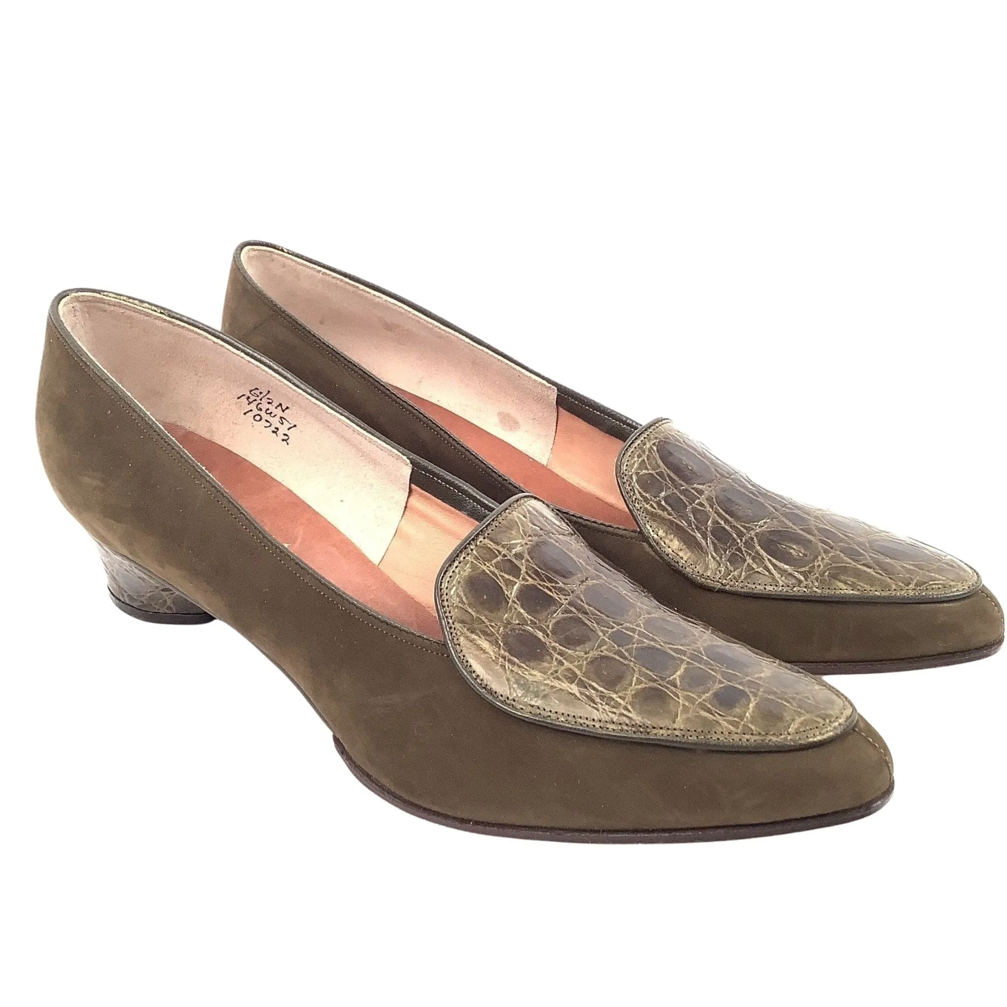 Green Leather Loafers