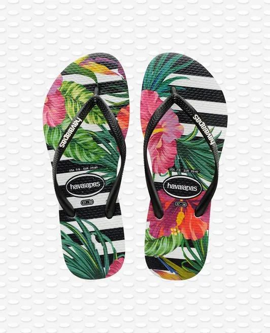 Havaianas Slim Tropical Floral Flip Flops