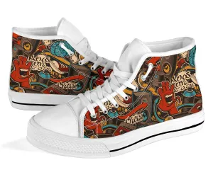 High Top Sneakers - Graffiti Fashion #23 | Custom Shoes, Street Fashion, Urban Street Art, Custom High Tops, Unique Shoes