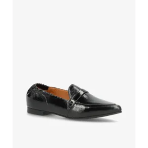 Lucy P black leather patent
