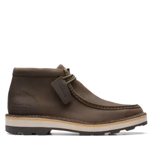 Men's Clarks Corston Wally Waterproof Boot - Olive Leather