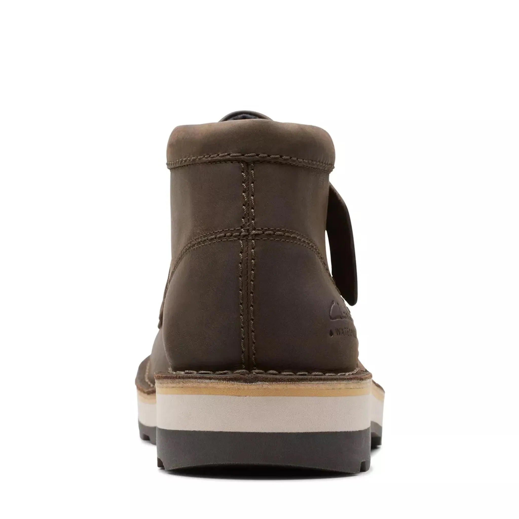 Men's Clarks Corston Wally Waterproof Boot - Olive Leather