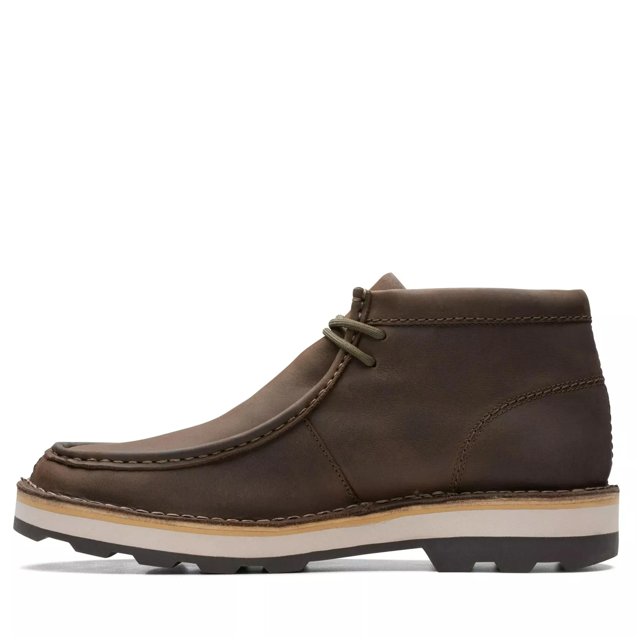 Men's Clarks Corston Wally Waterproof Boot - Olive Leather