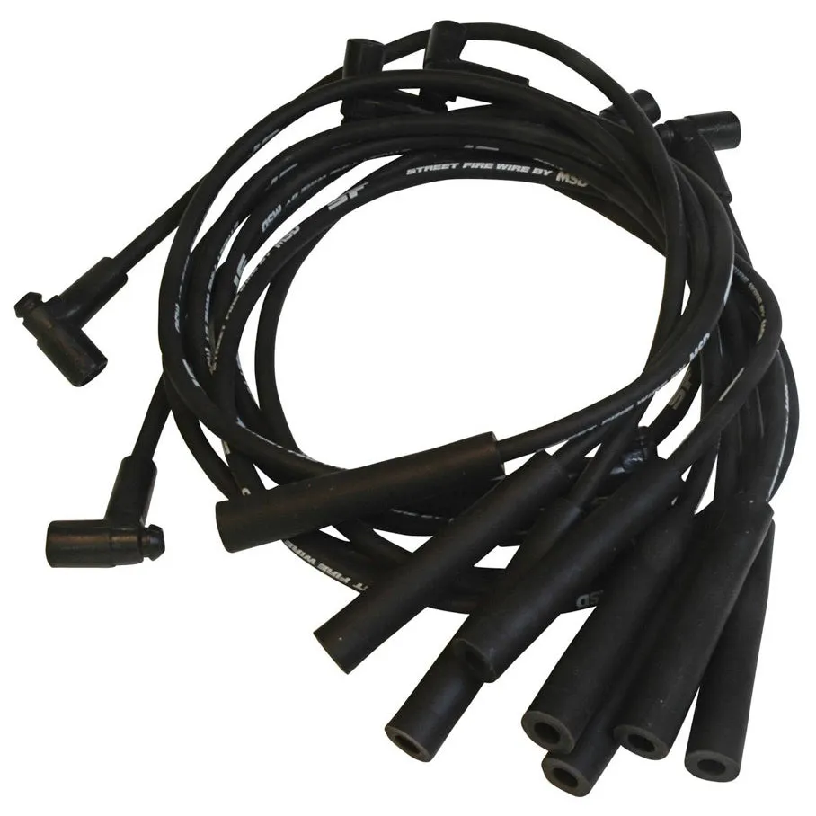 MSD Street Fire Spiral Core 8 mm Spark Plug Wire Set - Black - Factory Style Boots / Terminals - Big Block Chevy 5560