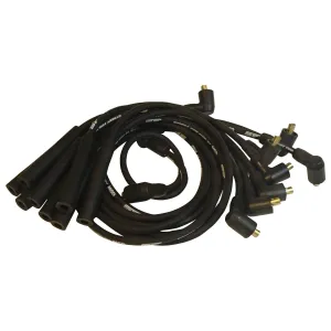 MSD Street Fire Spiral Core 8 mm Spark Plug Wire Set - Black - Factory Style Boots / Terminals - Big Block Ford / Cleveland / Modified