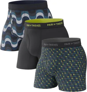 Pair of Thieves Super Fit Men's Boxer Briefs ?C Soft, Breathable, Quick-Dry Underwear with 4-Way Stretch (2 & 3 Pack)