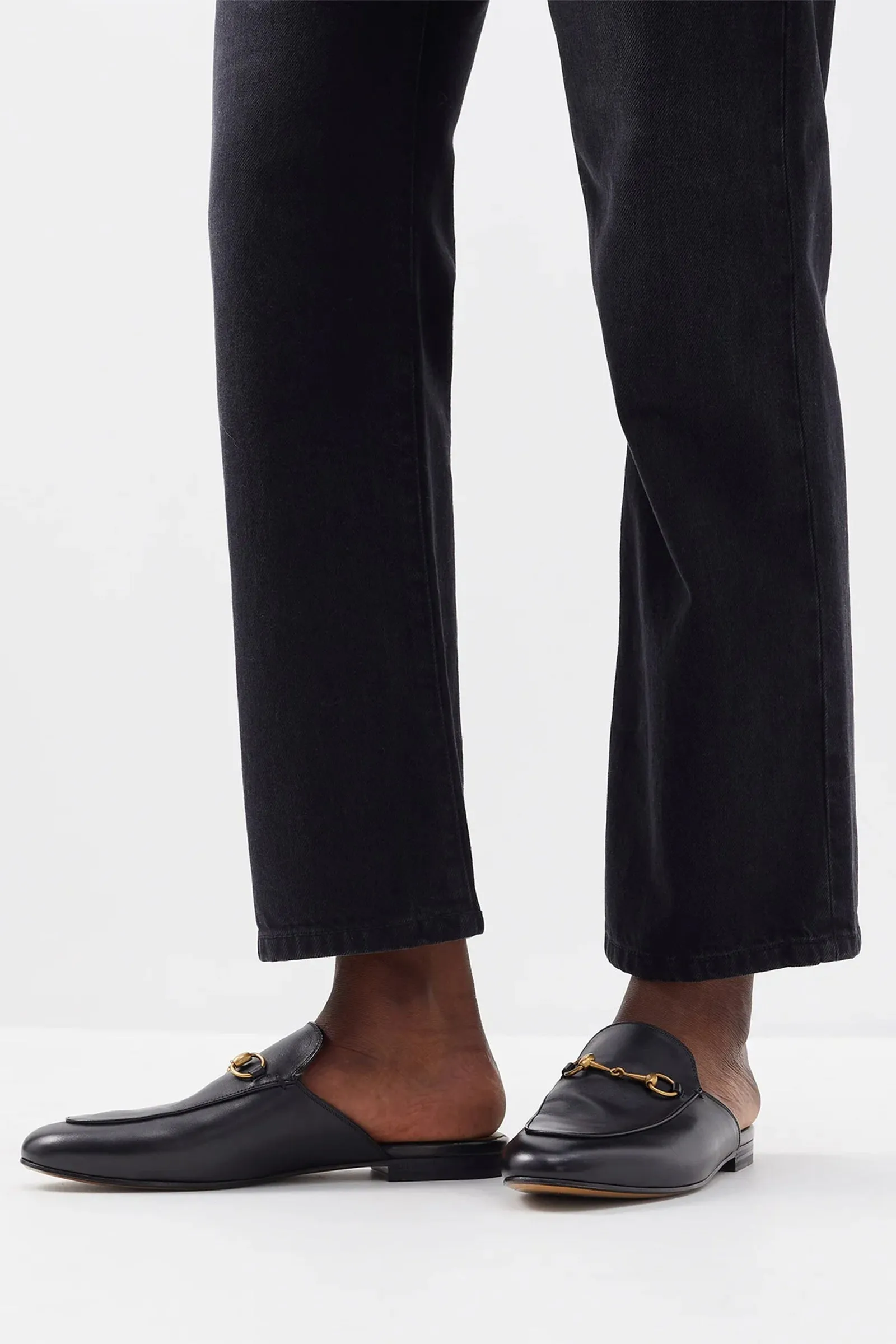 Princetown Leather Backless Loafers
