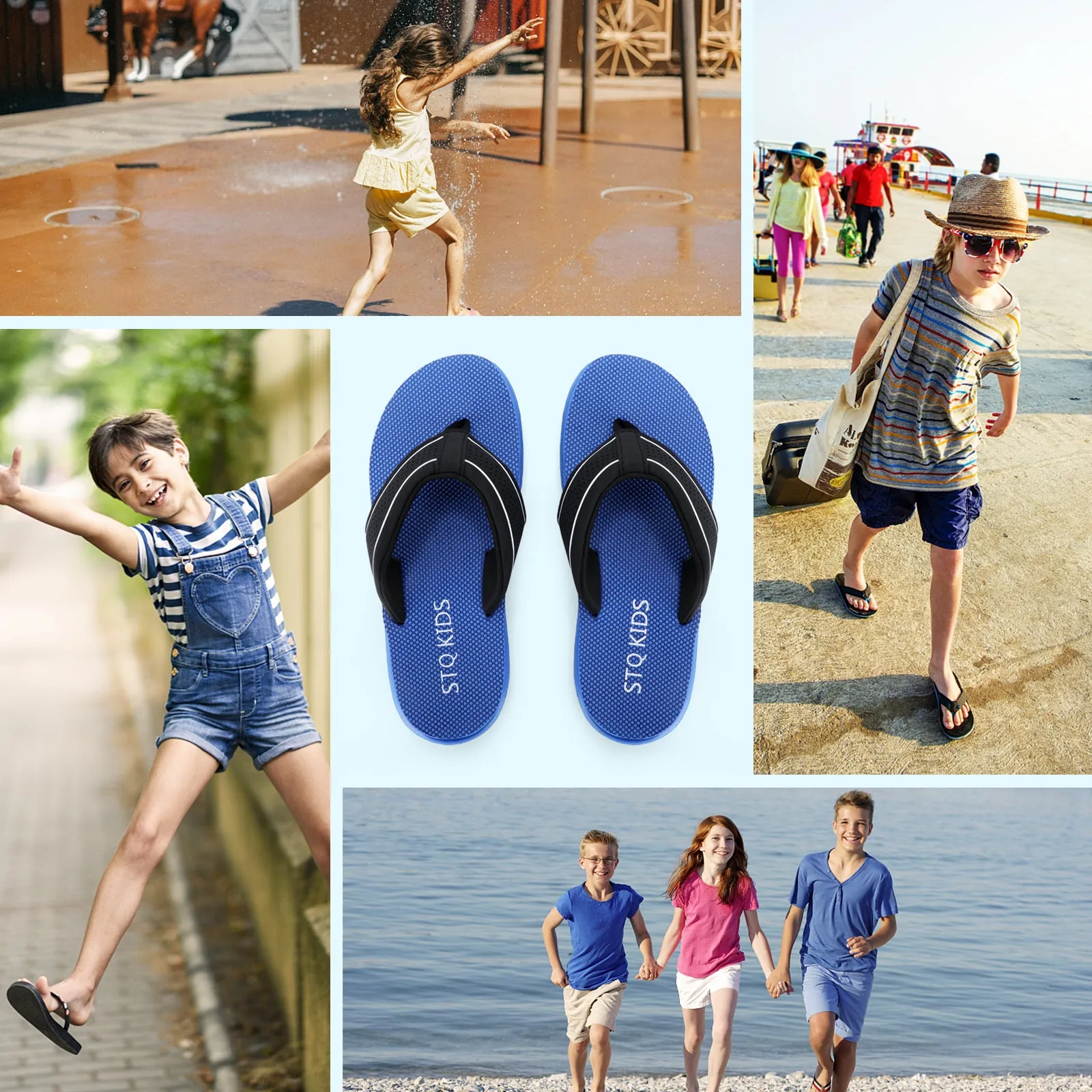 STQ Flip Flops Girls Boys Unisex Summer Sandals