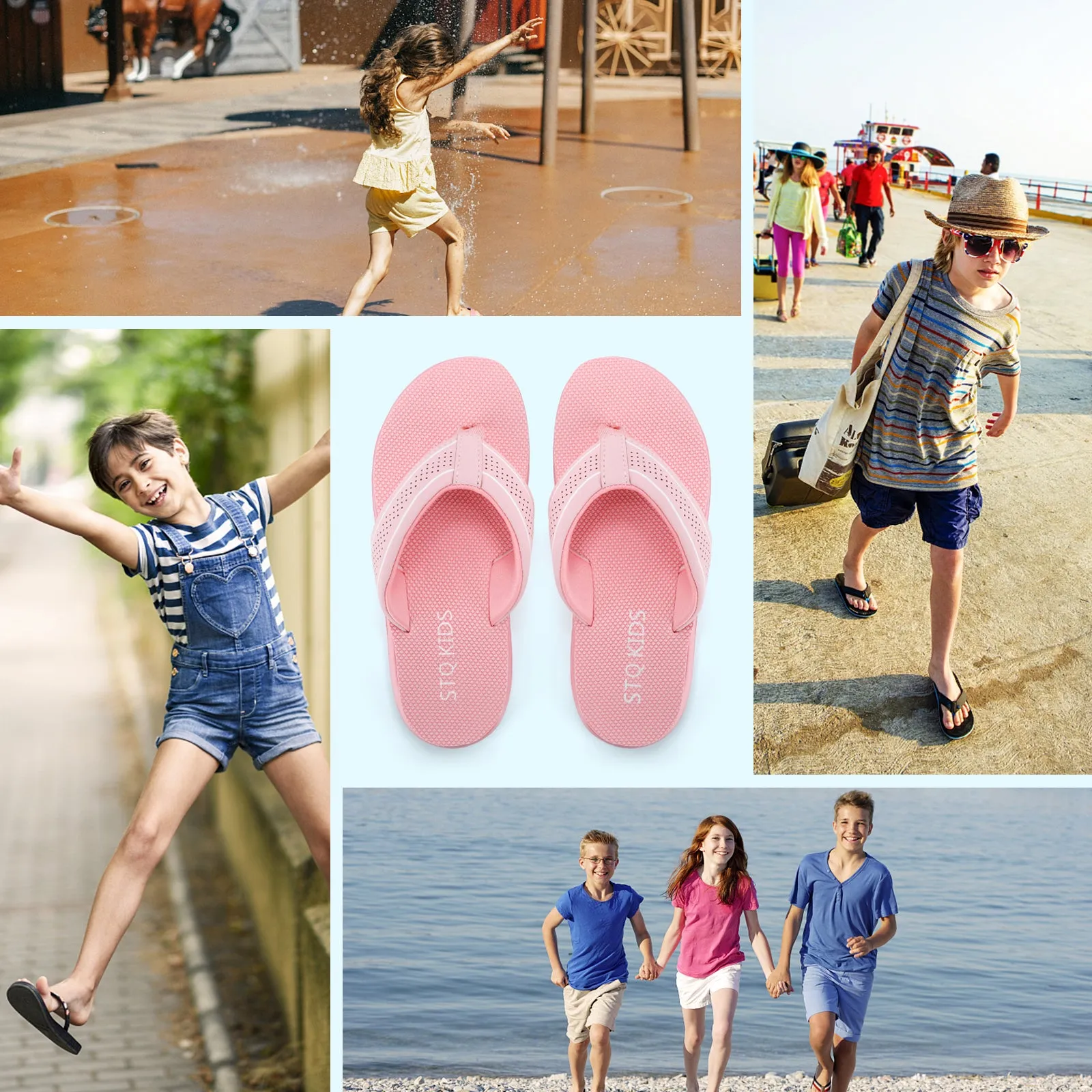 STQ Flip Flops Girls Boys Unisex Summer Sandals