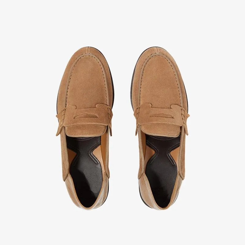 Suede Penny No Back Loafers Slip On Shoes