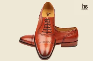 Toecap Oxford With Brogue Punches