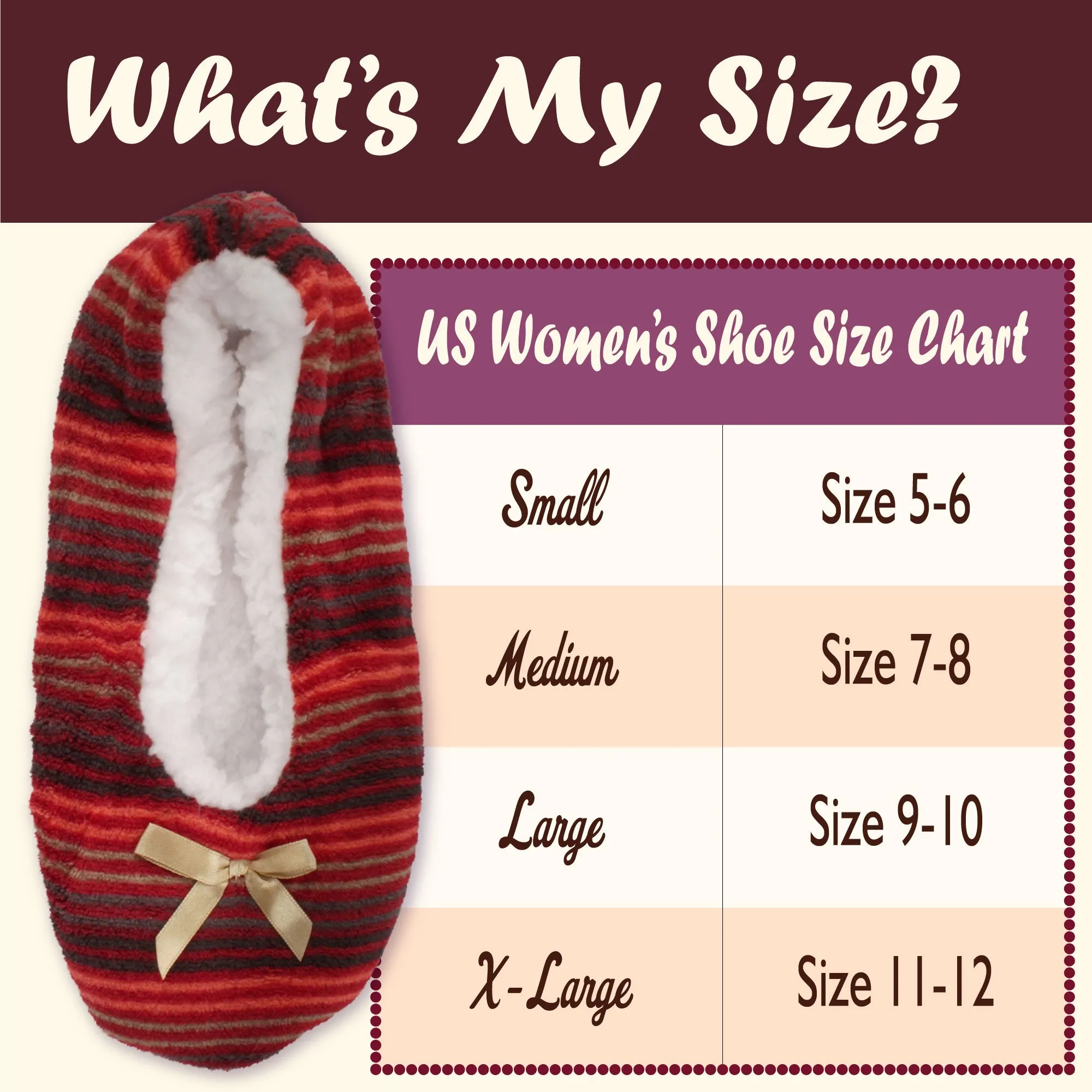 Women Soft Warm Cozy Fuzzy Furry Hearts Stripes Slippers Non-Slip Lined Socks, 1 Pair and 2 Pairs